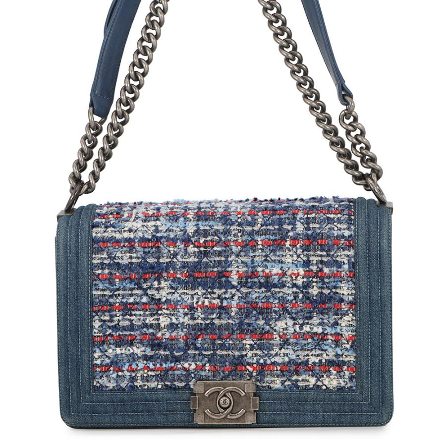 シャネル チェーンショルダーバッグ ココマーク ボーイシャネル デニム ツイード CHANEL シャネル チェーンショルダーバッグ ココマーク ボーイシャネル デニム