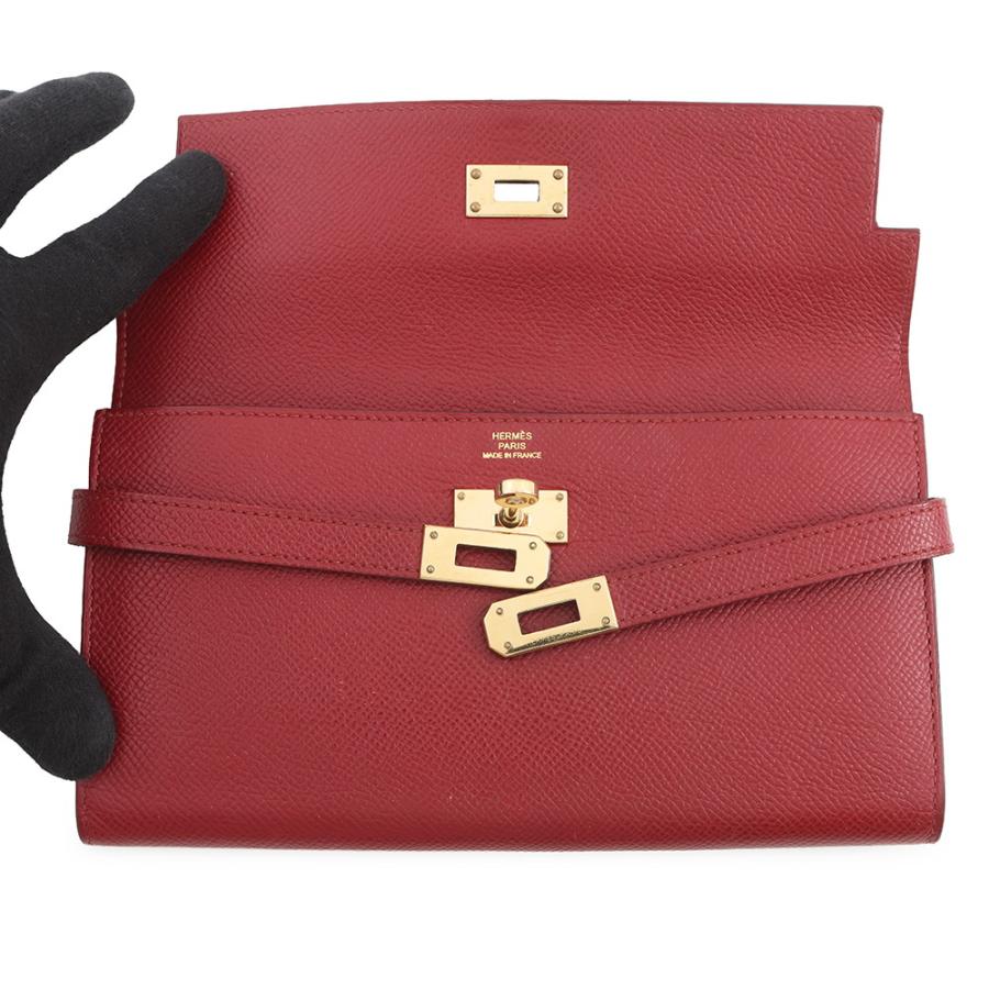 エルメス 長財布 ケリーウォレット ロング ルージュグレナ/ゴールド金具 エプソン X刻印 HERMES 【安心保証】の画像