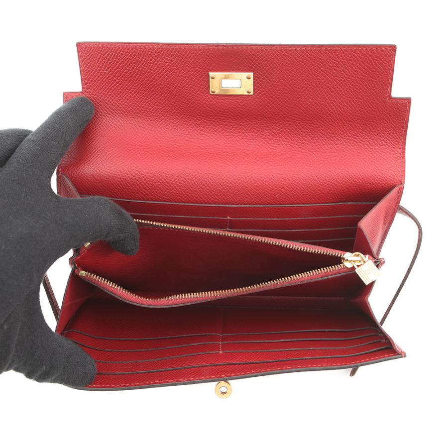 エルメス 長財布 ケリーウォレット ロング ルージュグレナ/ゴールド金具 エプソン X刻印 HERMES 【安心保証】の画像