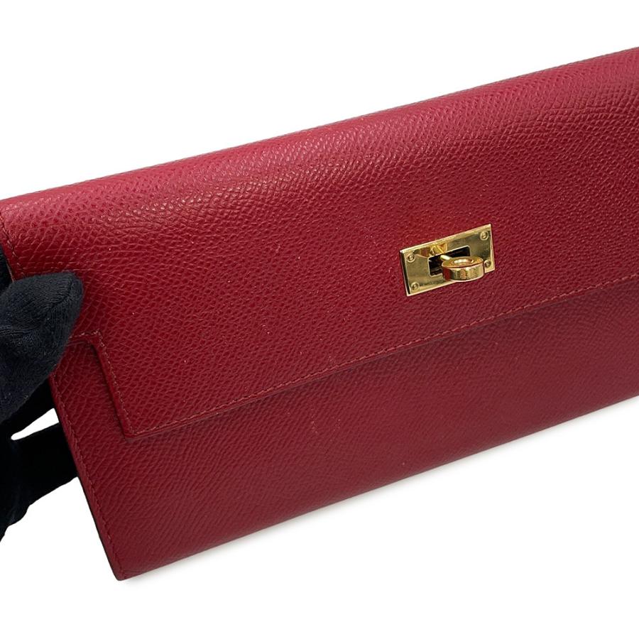 エルメス 長財布 ケリーウォレット ロング ルージュグレナ/ゴールド金具 エプソン X刻印 HERMES 【安心保証】の画像