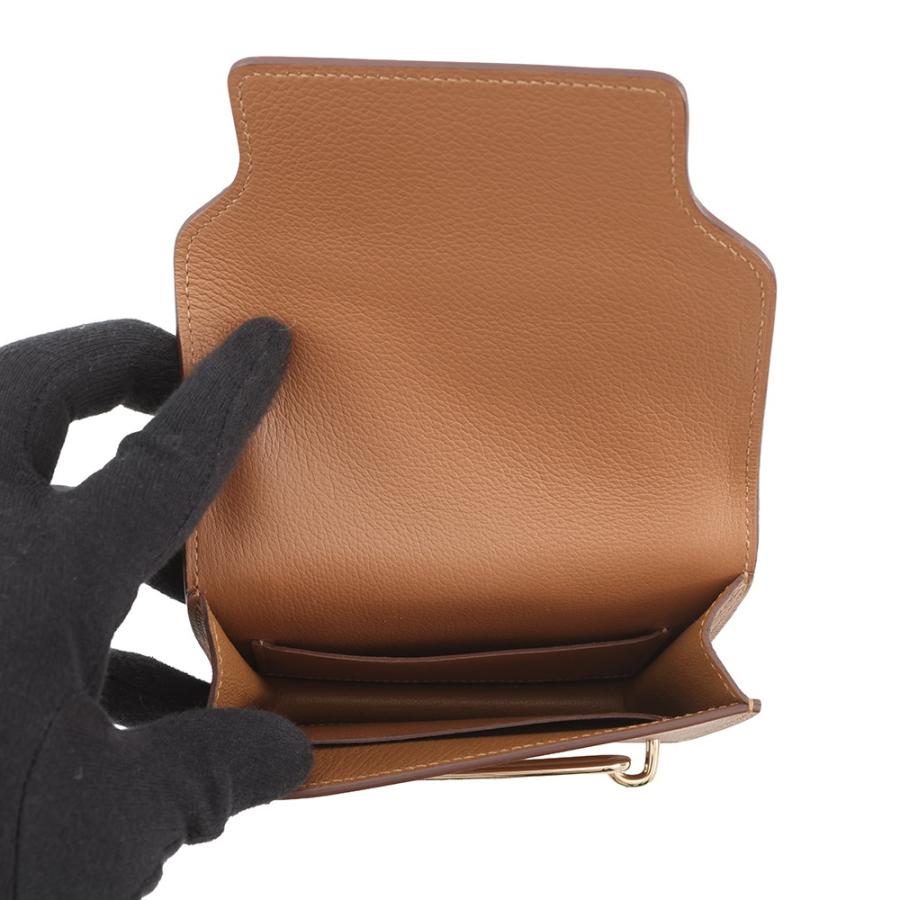 エルメス 財布 ロウリス ルリ スリム ヴェルソ ゴールド/ヴェールフィズ/ピンクゴールド金具 エバーカラー B刻印 財布 【安心保証】の画像
