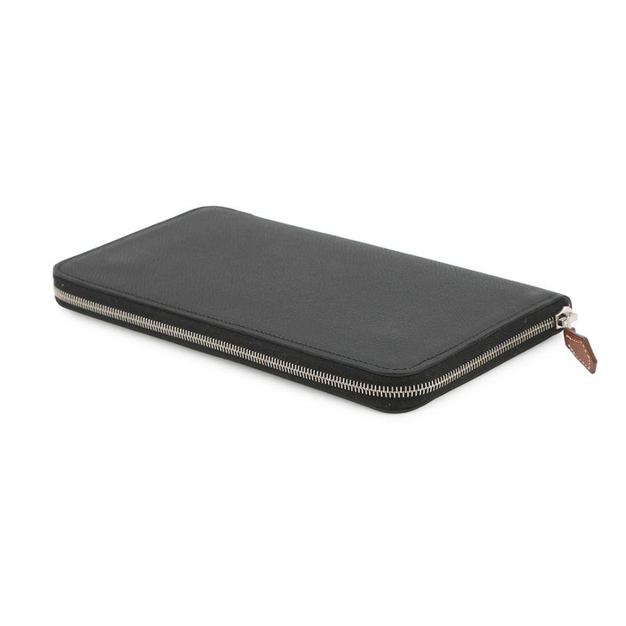 エルメス 長財布 アザップロング シルクイン ブラック/シルバー金具