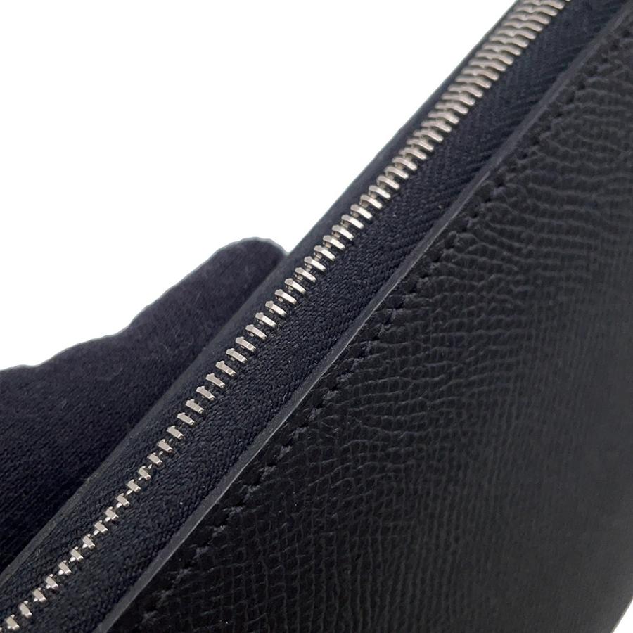 エルメス 長財布 アザップロング シルクイン ブラック/シルバー金具