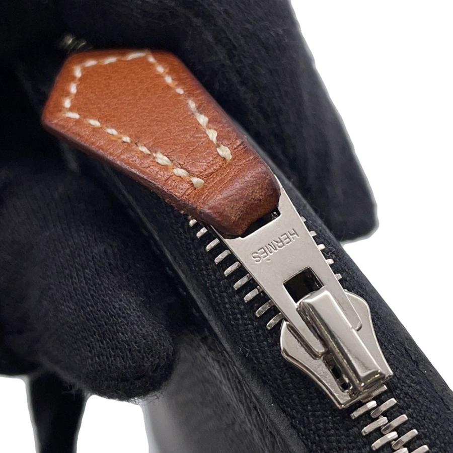 エルメス 長財布 アザップロング シルクイン ブラック/シルバー金具