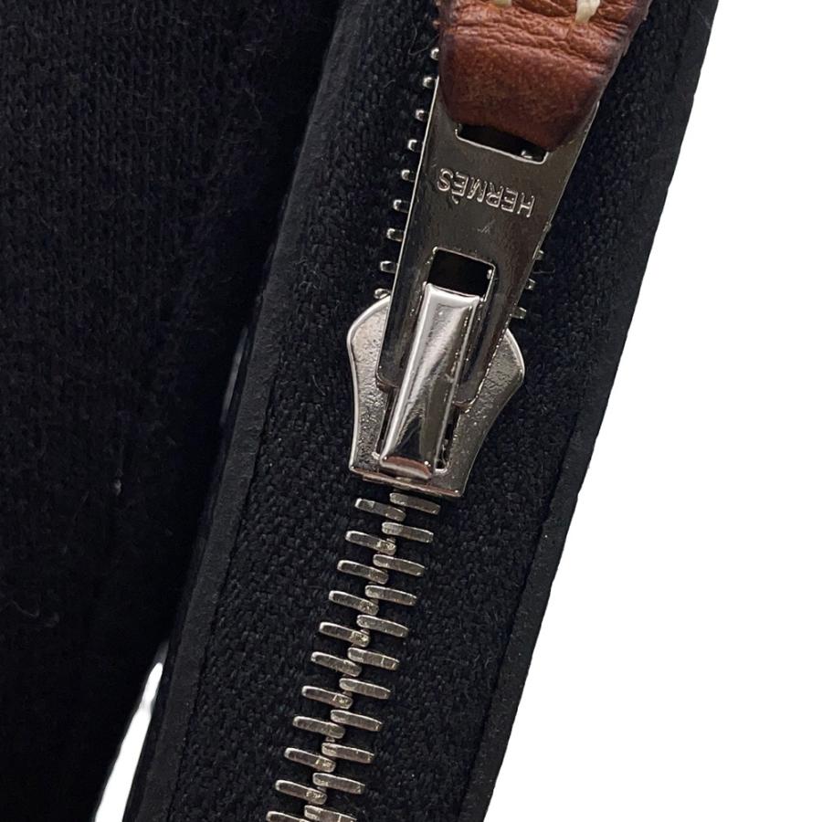 エルメス 長財布 アザップロング シルクイン ブラック/シルバー金具