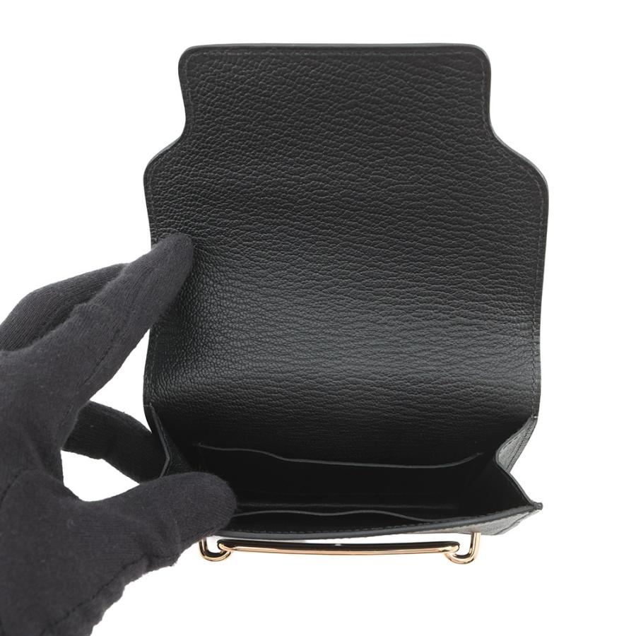 エルメス 財布 ロウリス ルリ スリム ブラック/ゴールド金具 シェブルミゾル B刻印 財布 黒 【安心保証】の画像