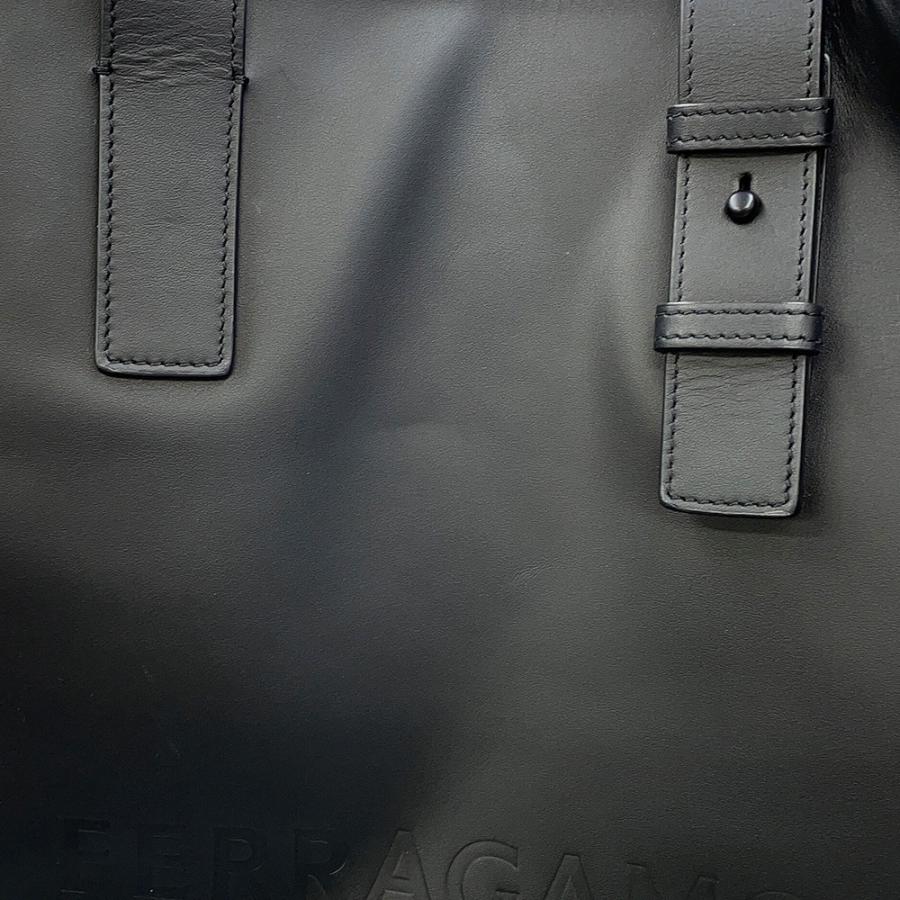 サルヴァトーレ・フェラガモ トートバッグ East-West レザー 241434 Ferragamo 黒 【安心保証】_5