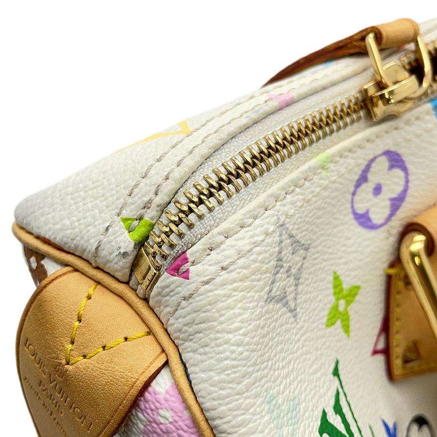 ルイヴィトン ハンドバッグ モノグラム・マルチカラー スピーディ30 M92643 LOUIS VUITTON ヴィトン バッグ 白 【安心保証】_12