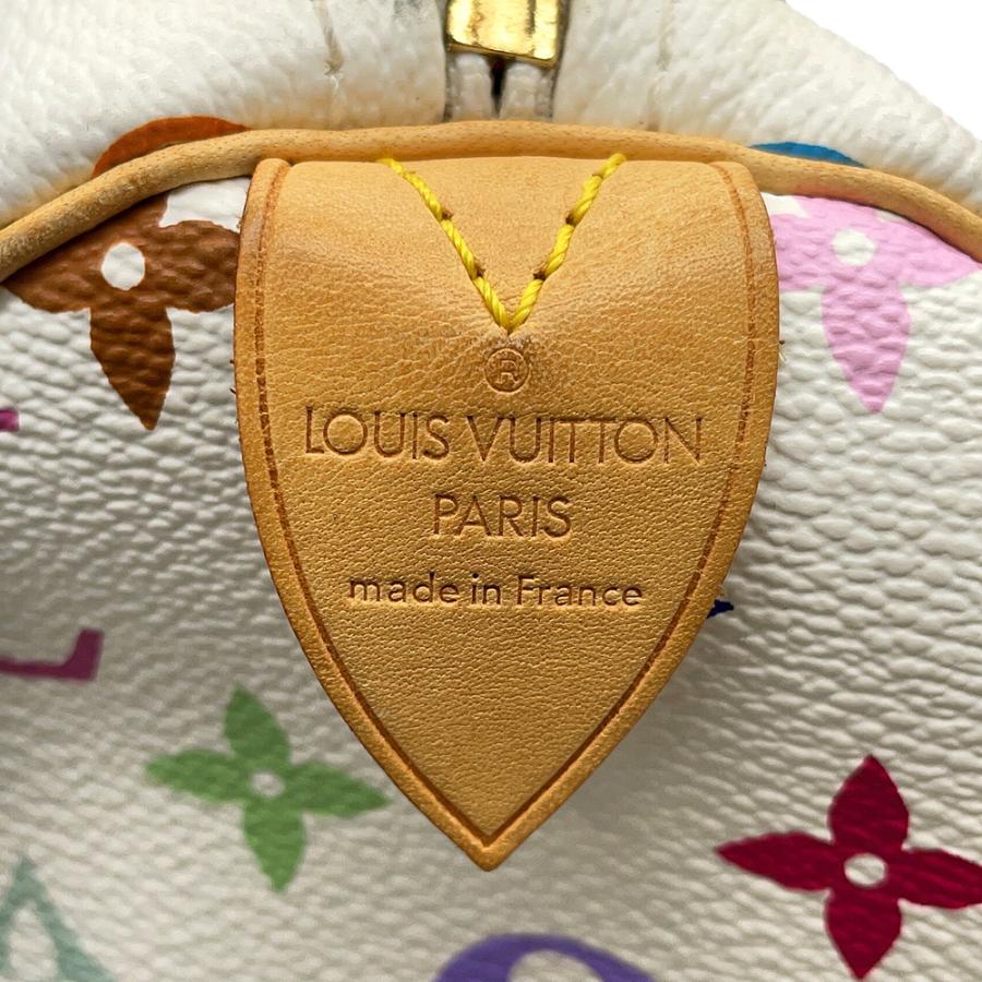 ルイヴィトン ハンドバッグ モノグラム・マルチカラー スピーディ30 M92643 LOUIS VUITTON ヴィトン バッグ 白 【安心保証】_15