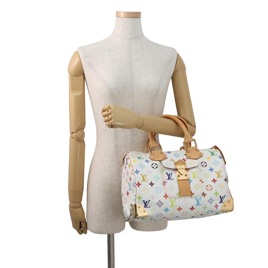 ルイヴィトン ハンドバッグ モノグラム・マルチカラー スピーディ30 M92643 LOUIS VUITTON ヴィトン バッグ 白 【安心保証】_3