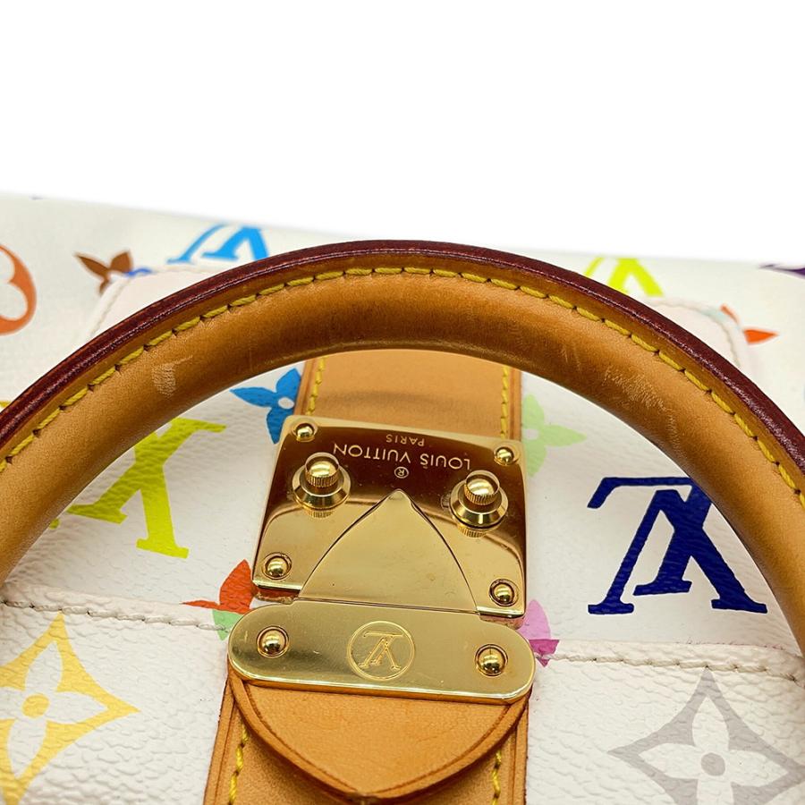 ルイヴィトン ハンドバッグ モノグラム・マルチカラー スピーディ30 M92643 LOUIS VUITTON ヴィトン バッグ 白 【安心保証】_9
