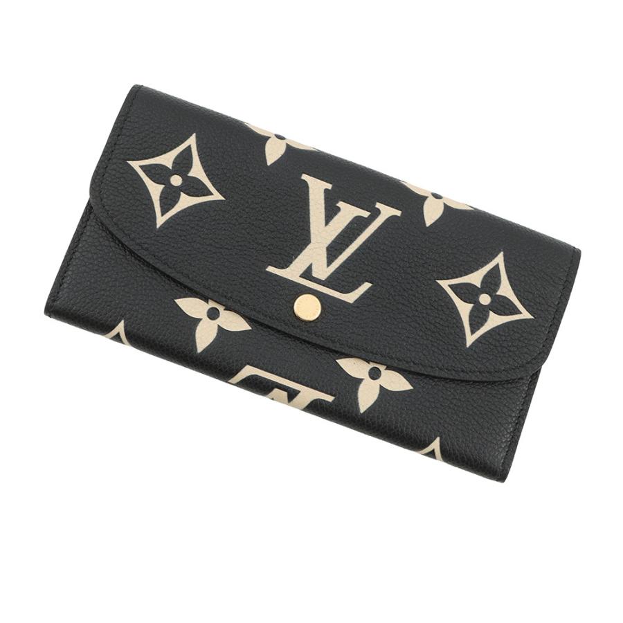 ルイヴィトン モノグラム アンプラント ポルト フォイユエミリー ブラック　LV ルイヴィトン 長財布 モノグラム・アンプラント ポルトフォイユ