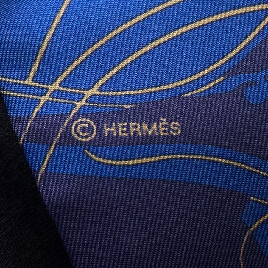 エルメス スカーフ ツイリー エクスリブリス EX-Libris HERMES シルク