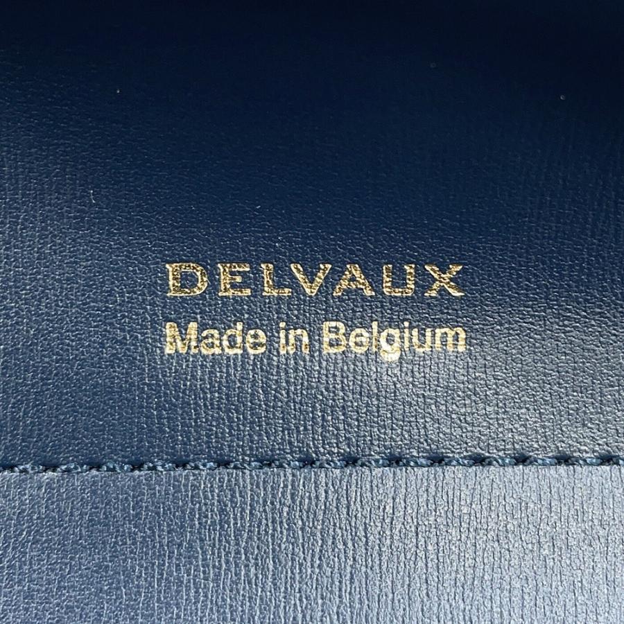 DELVAUX　デルヴォー　ブリヨン コンパクトウォレット　レザー　ライトブルー デルヴォー 三つ折り財布 ブリヨン コンパクトウォレット オペラカーフ