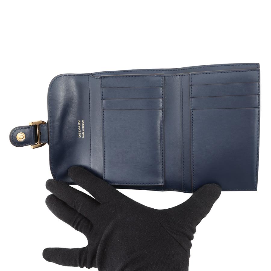 デルヴォー 三つ折り財布 ブリヨン コンパクトウォレット オペラカーフ