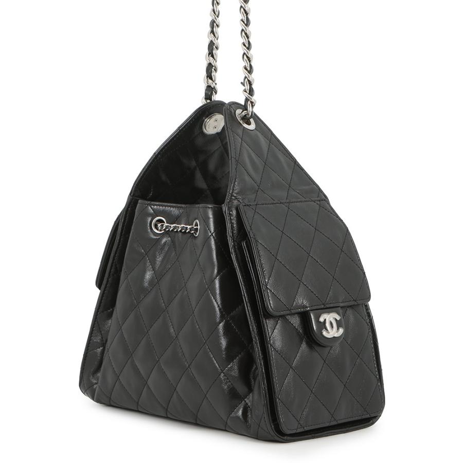 CHANEL モノトーン 幾何学模様 チェーンショルダーバッグ シャネル チェーンショルダーバッグ ココマーク CHANEL 25 スモール