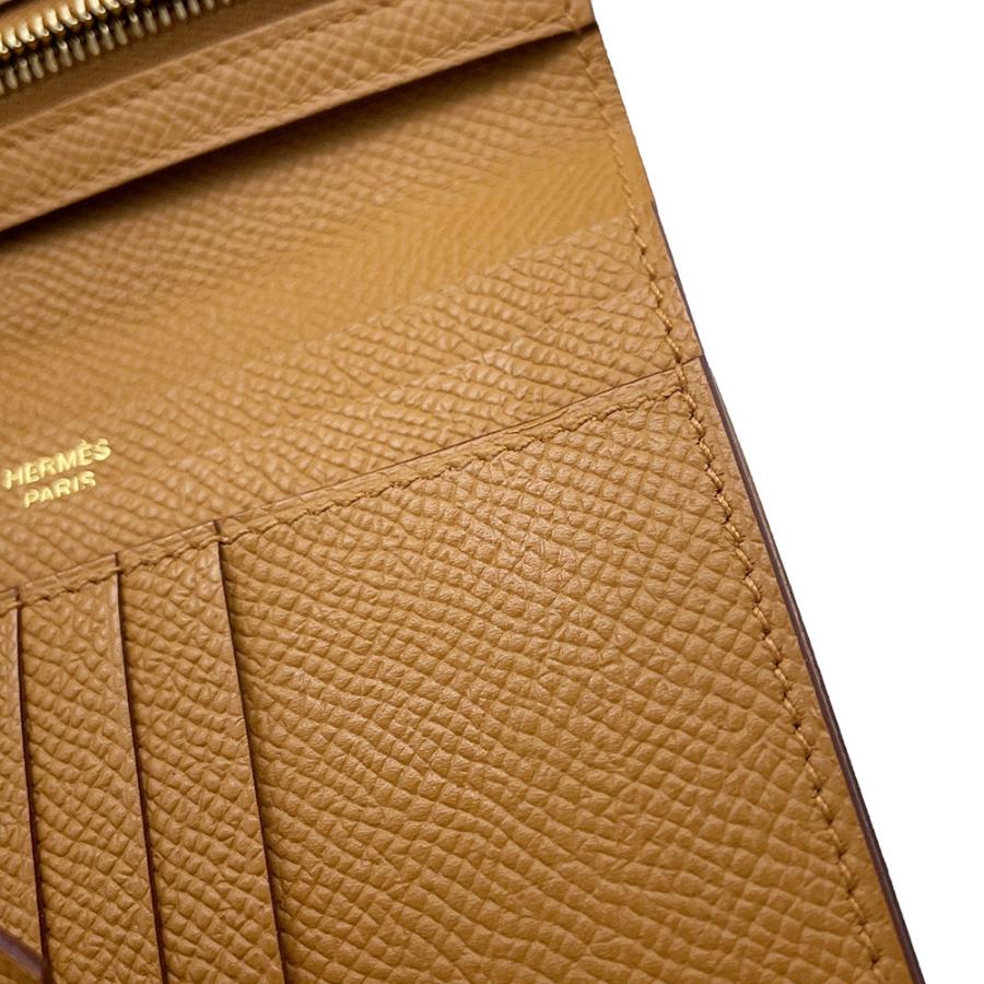 エルメス 二つ折り財布 ベアンコンパクト セサミ/ゴールド金具 エプソン W刻印 財布 【安心保証】の画像