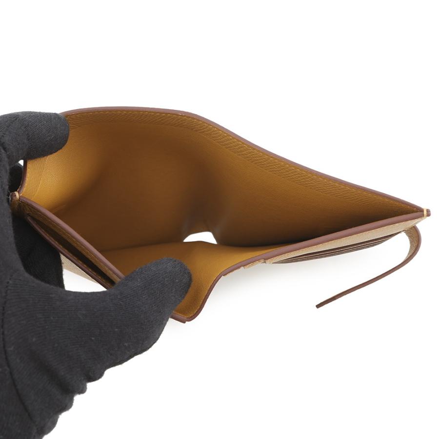 エルメス 二つ折り財布 ベアンコンパクト セサミ/ゴールド金具 エプソン W刻印 財布 【安心保証】の画像