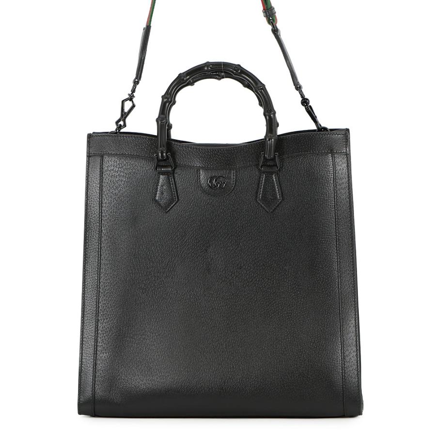 グッチ トートバッグ ダイアナ バンブー ラージ 703218 GUCCI 2way 黒 