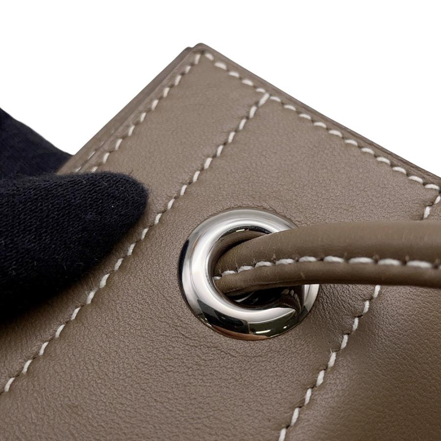 エルメス ショルダーバッグ サックアリーヌ ミニ エトゥープ/シルバー金具 スイフト D刻印 【安心保証】_14