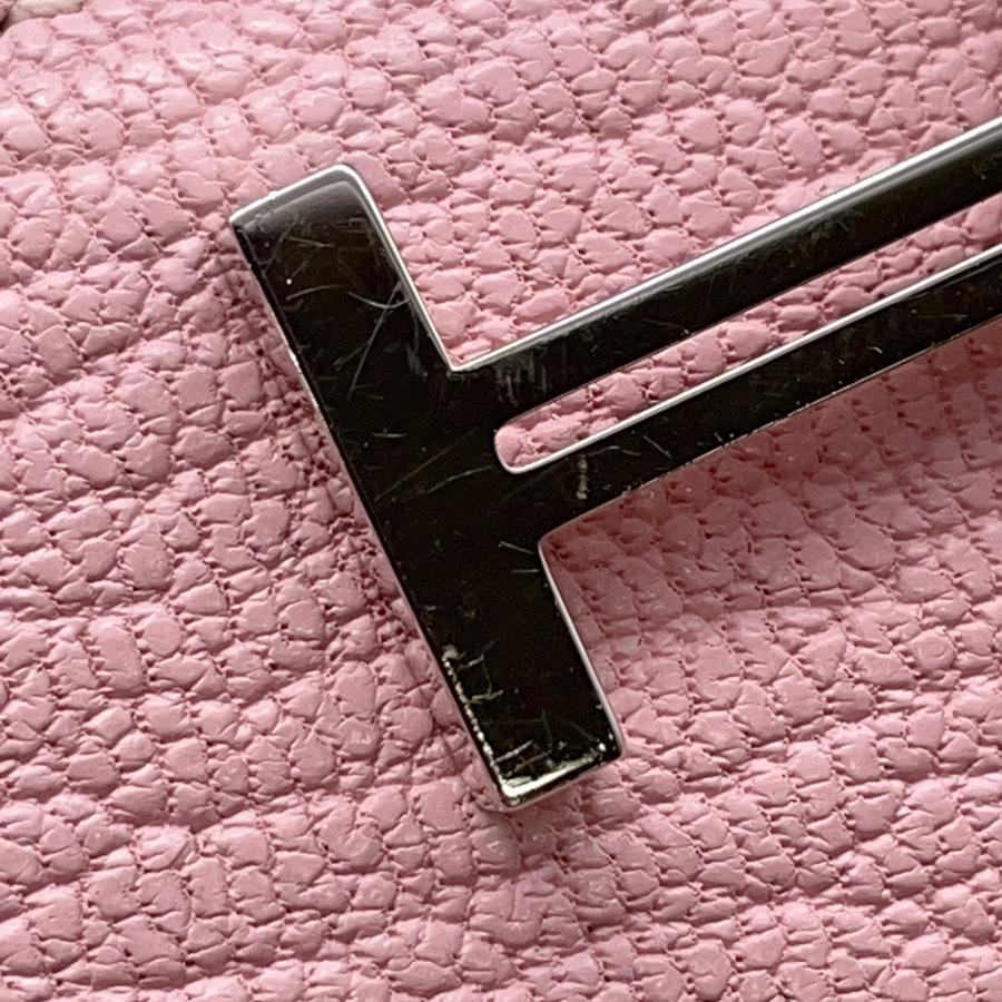 エルメス 長財布 ベアンスフレ ローズサクラ/シルバー金具 シェブルミゾル T刻印 財布 【安心保証】の画像