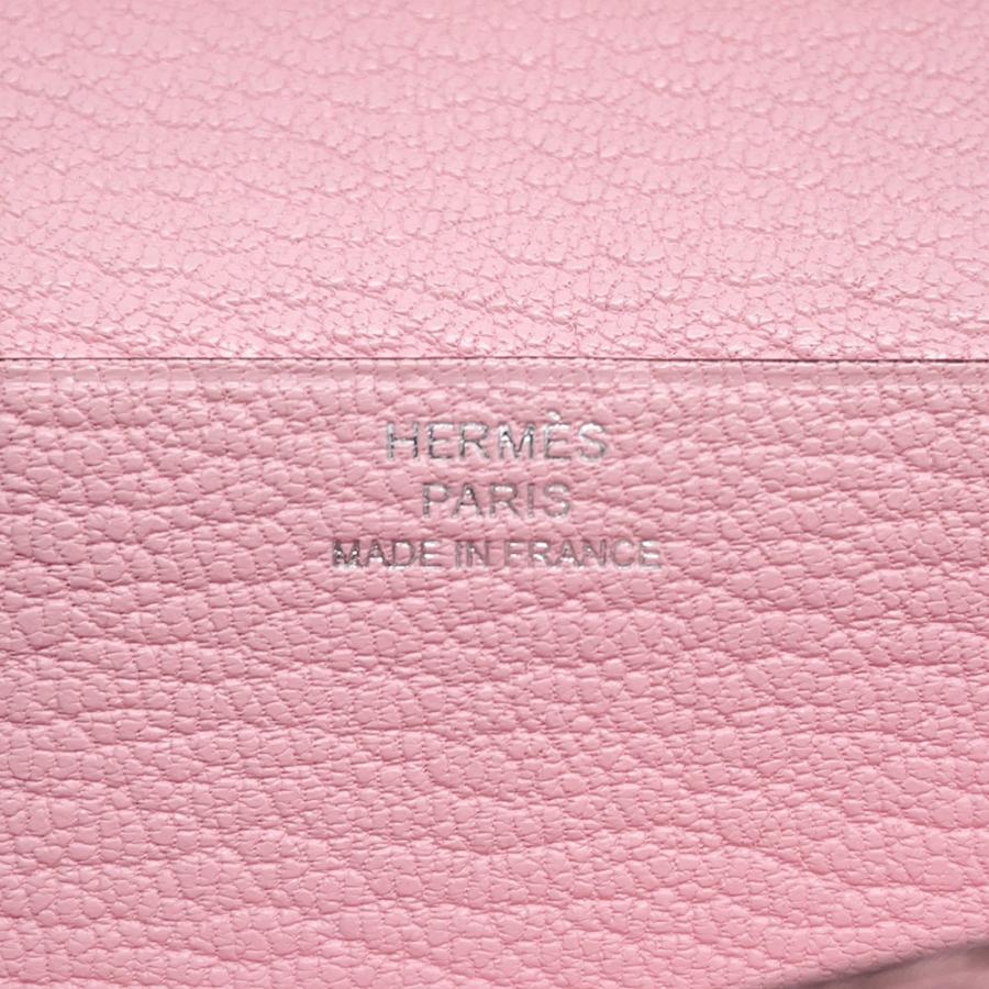 エルメス 長財布 ベアンスフレ ローズサクラ/シルバー金具 シェブルミゾル T刻印 財布 【安心保証】の画像