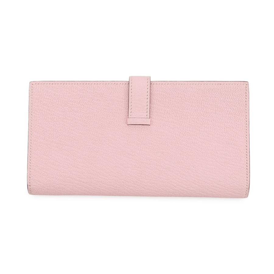 エルメス 長財布 ベアンスフレ ローズサクラ/シルバー金具 シェブルミゾル T刻印 財布 【安心保証】の画像