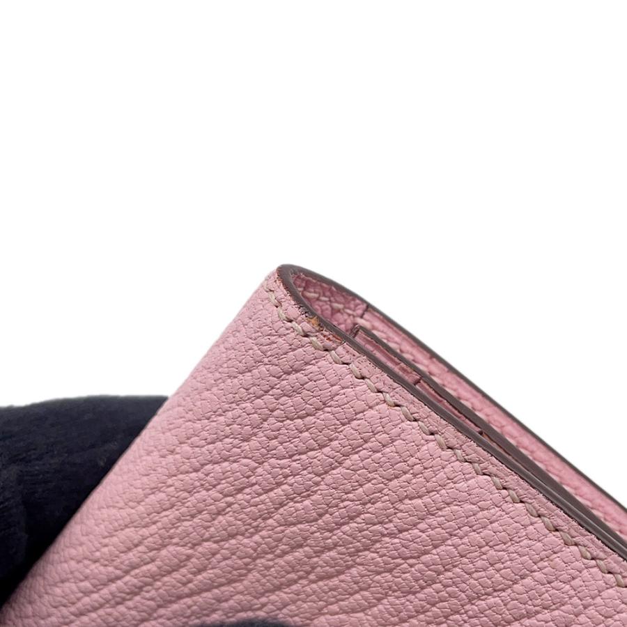 エルメス 長財布 ベアンスフレ ローズサクラ/シルバー金具 シェブルミゾル T刻印 財布 【安心保証】の画像