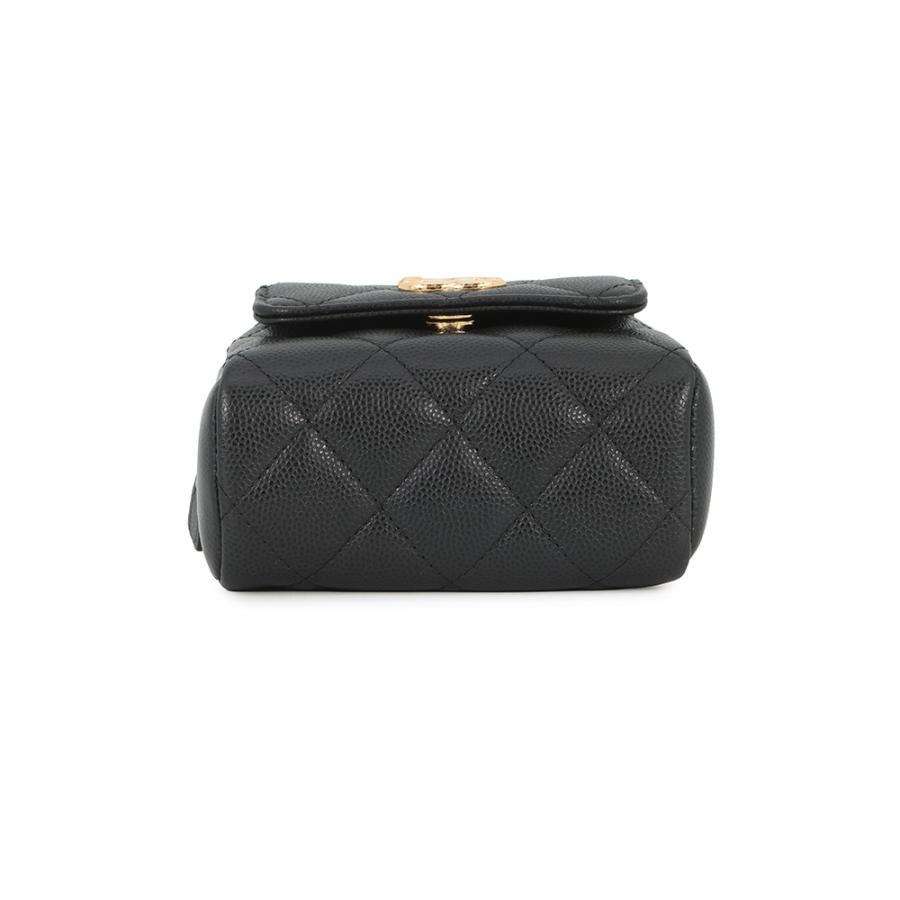 CHANEL ブラック マトラッセ ショルダーバッグ シャネル チェーンショルダーバッグ マトラッセ ミニ ココマーク