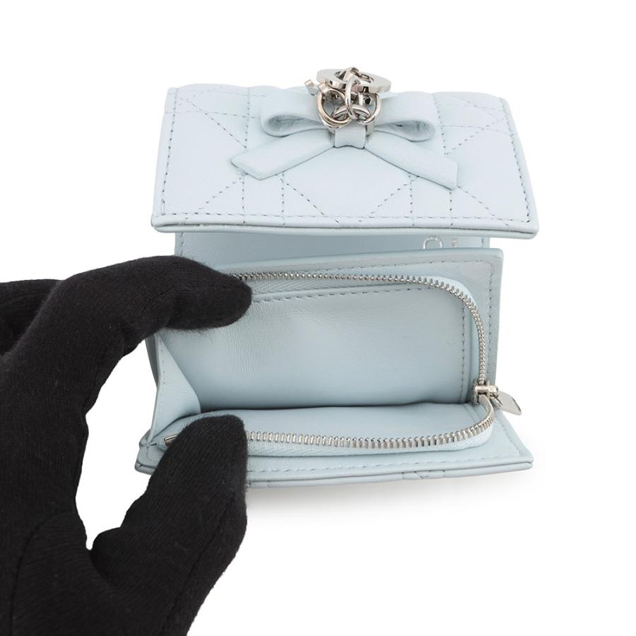 Dior 三つ折財布 ラムレザー クリスチャン・ディオール 三つ折り財布 カナージュ My Dior Hibiscus