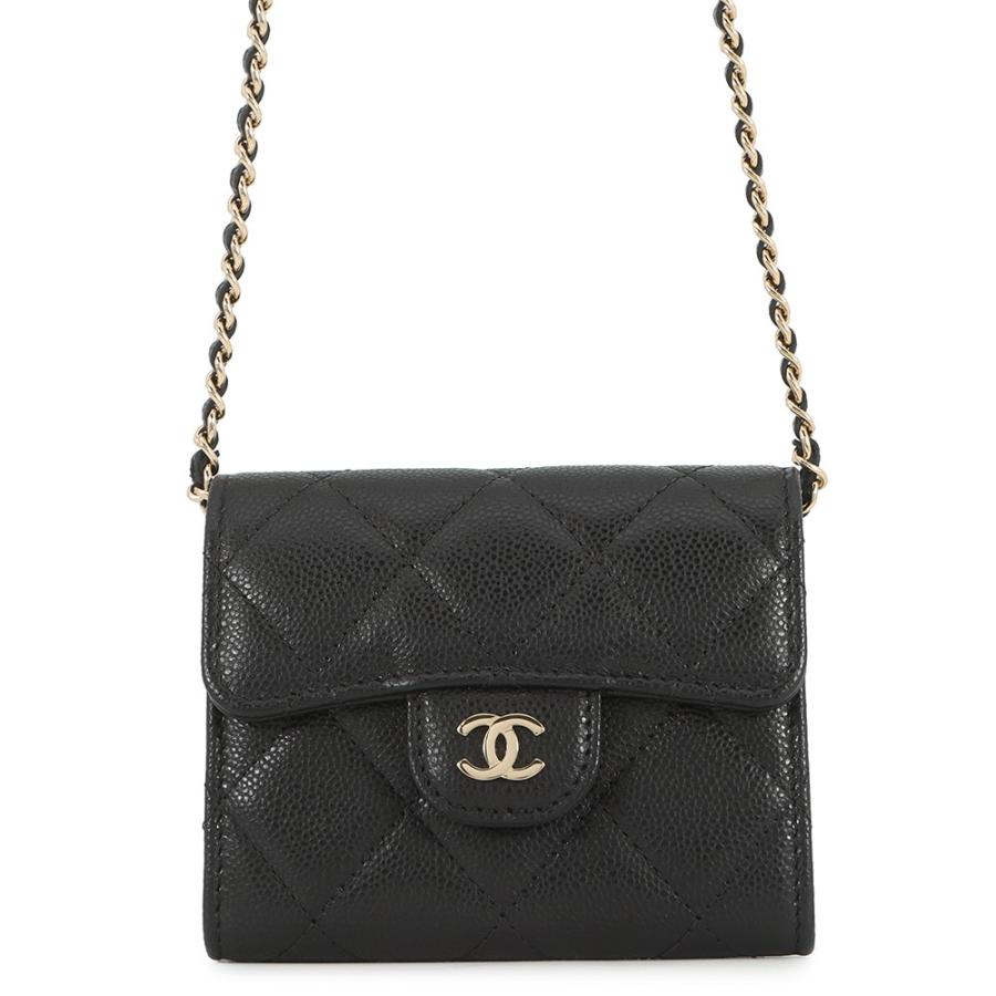 シャネル CHANEL マトラッセ AP0238 ココマーク チェーンウォレット 財布 ポシェット ショルダーバッグ カバン バッグ ショルダーバッグ キャビアスキン ブラック 未使用 CHANEL シャネル AP0238 ココマーク マトラッセ チェーンウォレット
