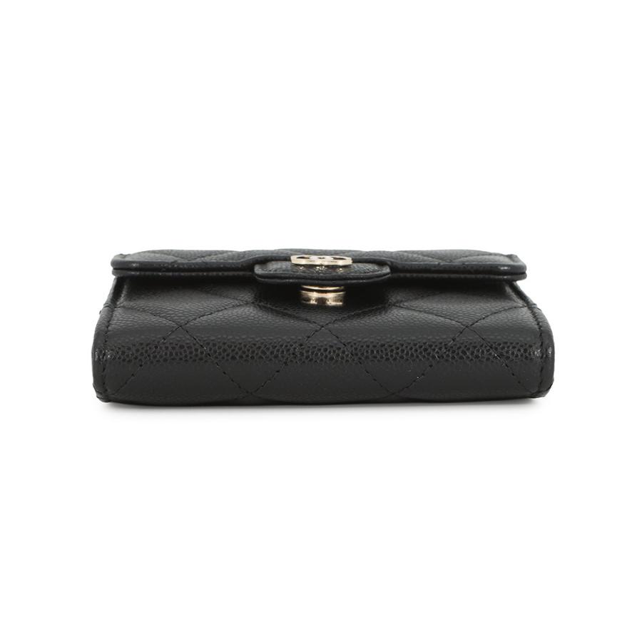CHANEL ココマーク ミニウォレット ポーチ型 黒　ギャラカ付き シャネル チェーンウォレット マトラッセ ココマーク カードケース