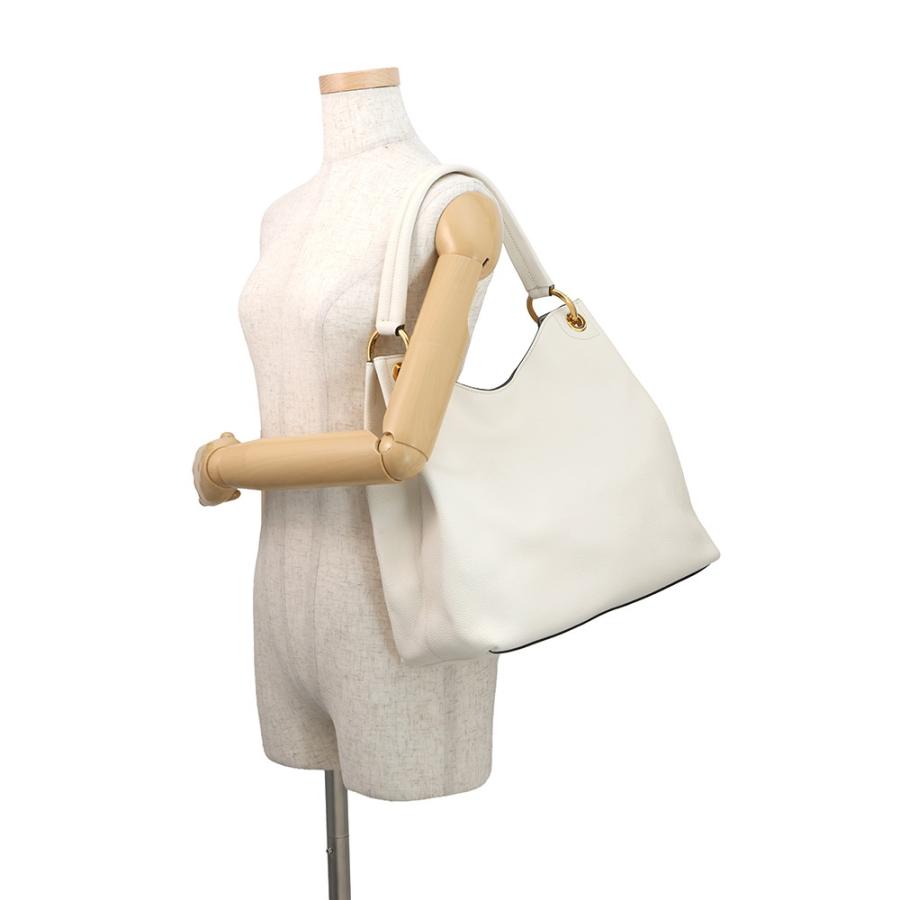 プラダ ワンショルダーバッグ ロゴ レザー 1BC051 PRADA 白 【安心保証