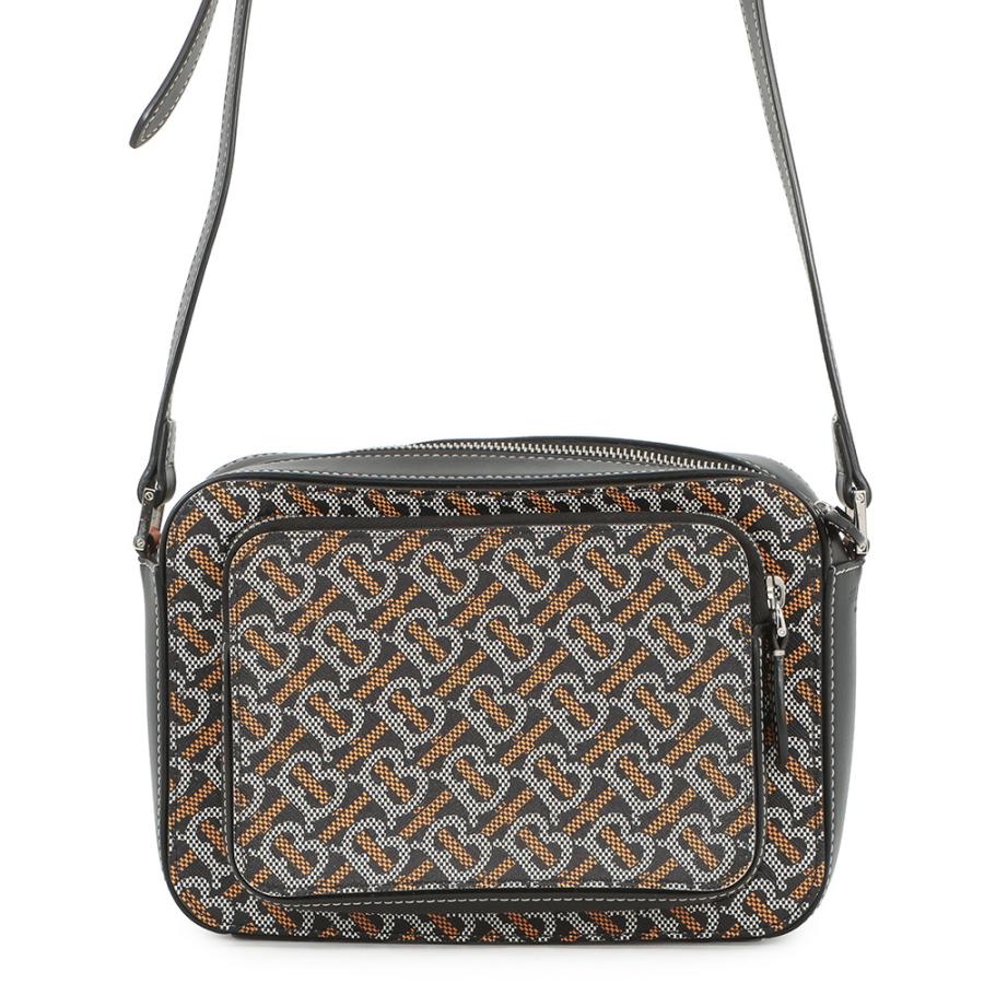 バーバリー ショルダーバッグ TBモノグラム PVC レザー BURBERRY 黒