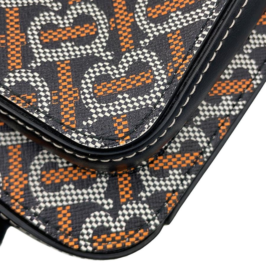 バーバリー ショルダーバッグ TBモノグラム PVC レザー BURBERRY 黒