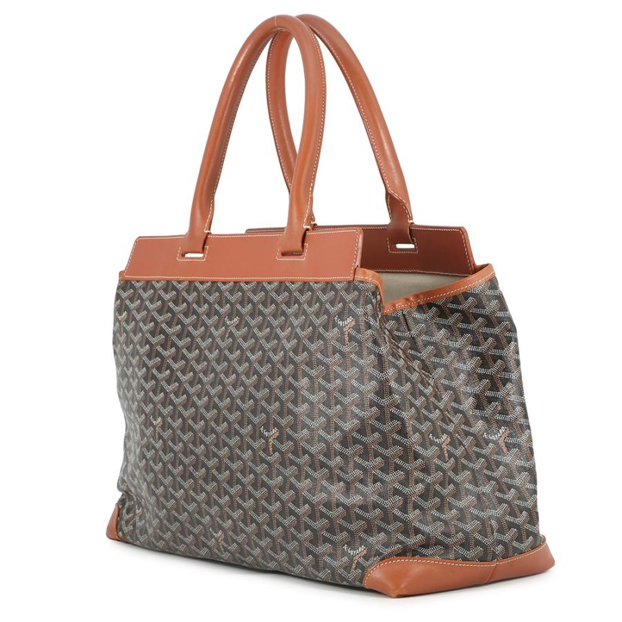 ゴヤール トートバッグ ベルシャスMM PVC レザー GOYARD 黒 ブラウン