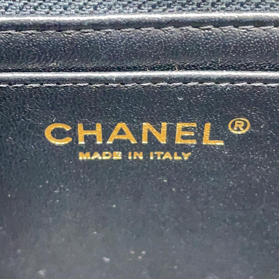 シャネル チェーンショルダーバッグ マトラッセ ココマーク ダブルチェーン ソフトキャビアスキン CHANEL 黒 【安心保証】_14