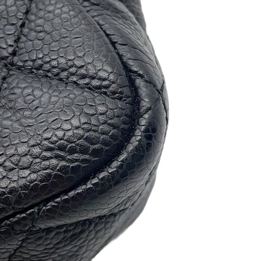 シャネル チェーンショルダーバッグ マトラッセ ココマーク ダブルチェーン ソフトキャビアスキン CHANEL 黒 【安心保証】_6