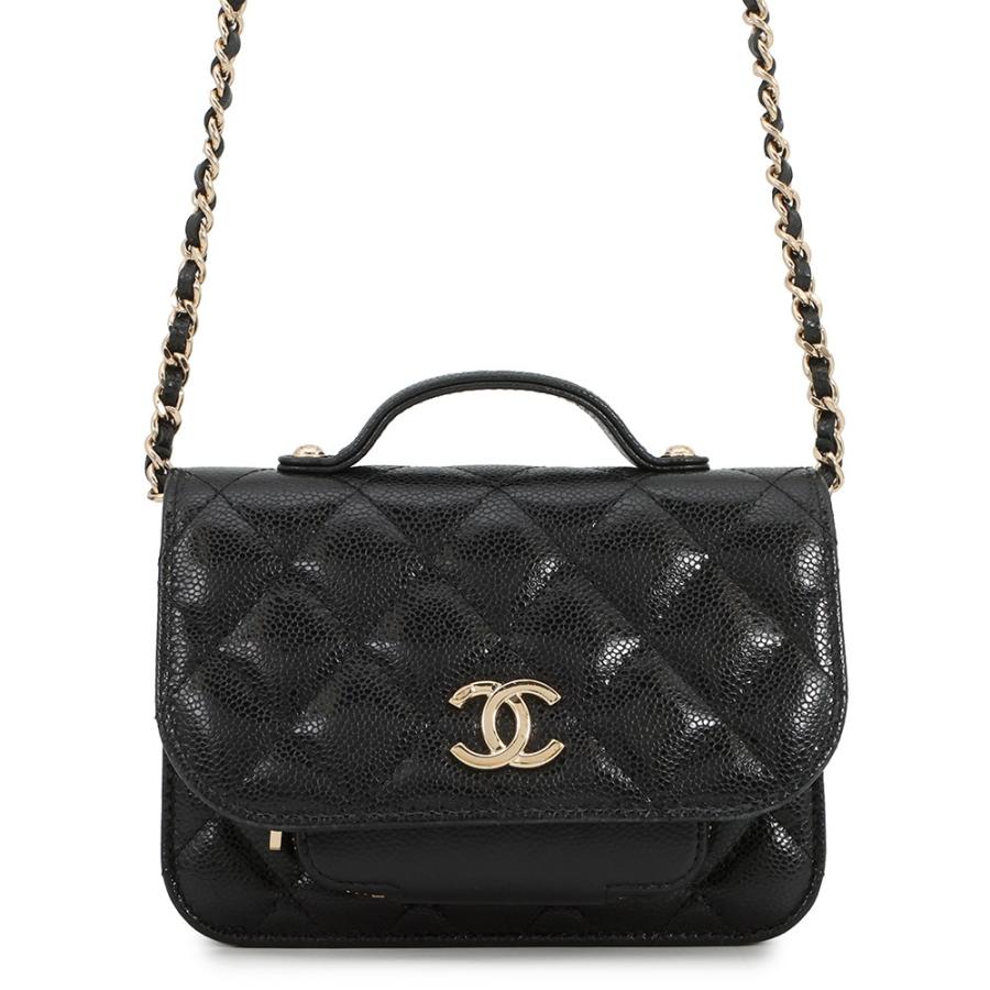 シャネル チェーンウォレット ココマーク ビジネスアフィニティ ミニ キャビアスキン AP2914 CHANEL 財布 黒 シャネル チェーンウォレット ココマーク ビジネスアフィニティ ミニ