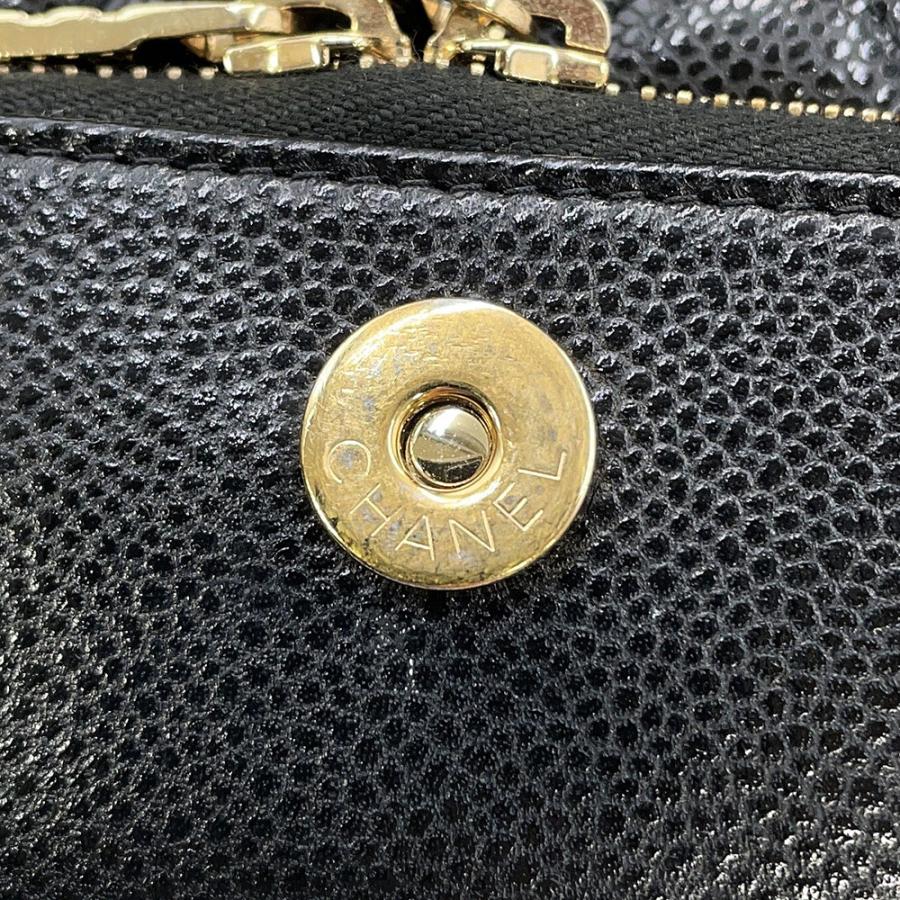 シャネル チェーンウォレット ココマーク ビジネスアフィニティ ミニ キャビアスキン AP2914 CHANEL 財布 黒 シャネル チェーンウォレット ココマーク ビジネスアフィニティ ミニ