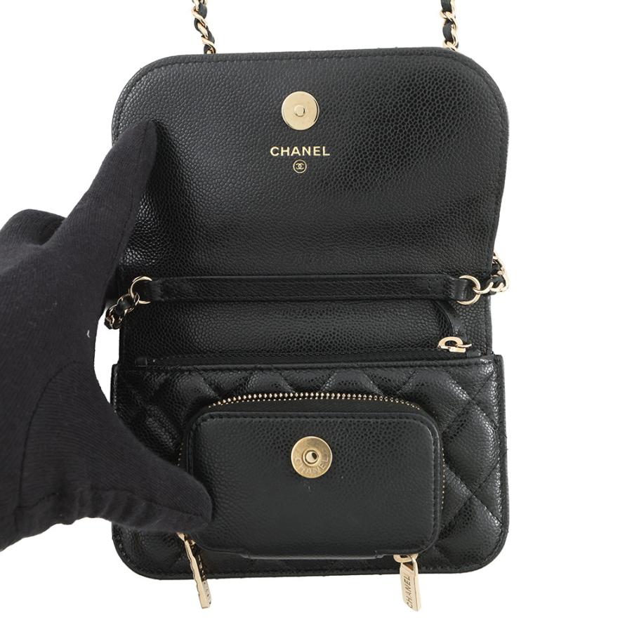 シャネル チェーンウォレット ココマーク ビジネスアフィニティ ミニ キャビアスキン AP2914 CHANEL 財布 黒 シャネル チェーンウォレット ココマーク ビジネスアフィニティ ミニ