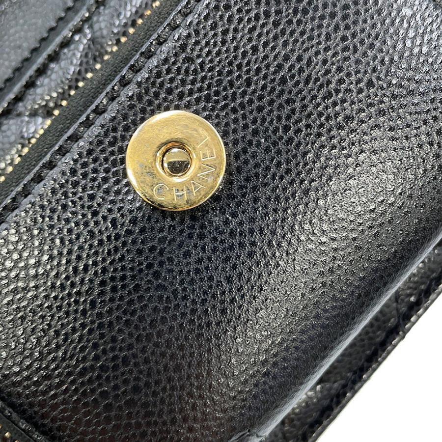 シャネル チェーンウォレット ココマーク ビジネスアフィニティ ミニ キャビアスキン AP2914 CHANEL 財布 黒 シャネル チェーンウォレット ココマーク ビジネスアフィニティ ミニ