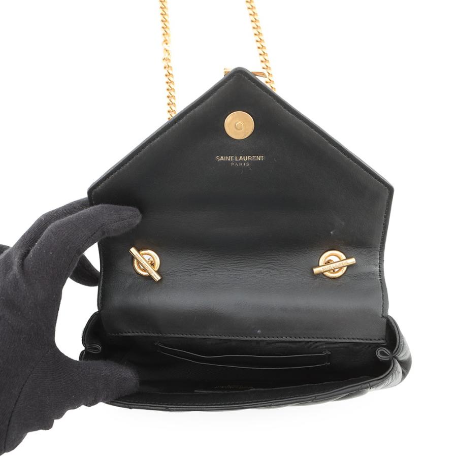 サンローランパリ チェーンショルダーバッグ ベイビーチャイ レザー 399289 SAINT LAURENT PARIS 黒 【安心保証】_5
