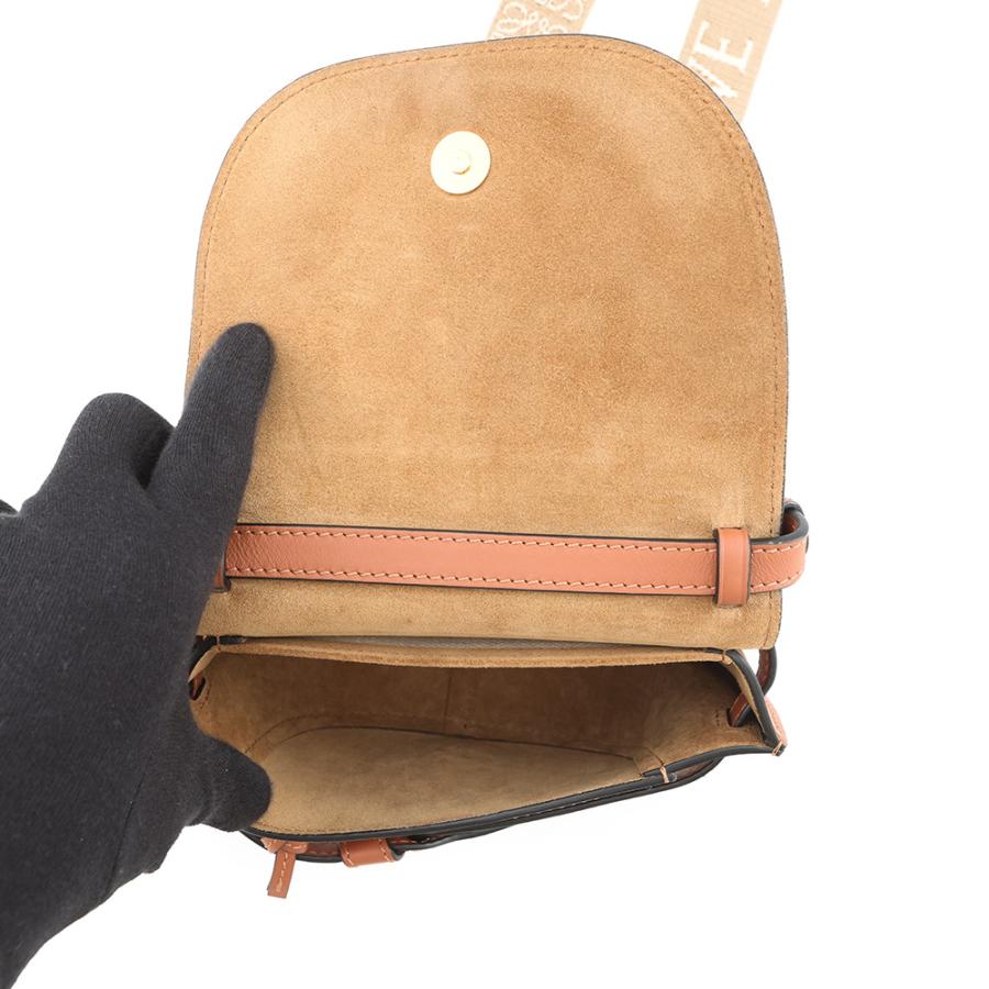 ロエべ ショルダーバッグ ゲート デュアル ミニ ブラウン A650N46X13 LOEWE 【安心保証】の画像