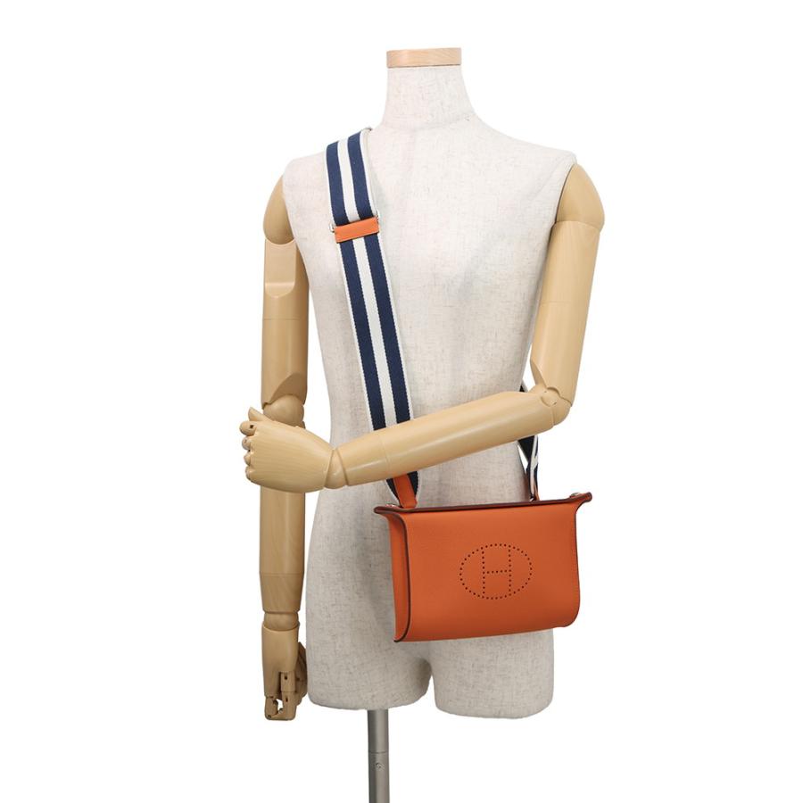 エルメス ショルダーバッグ ヴィドポッシュ オレンジ/シルバー金具 トゴ K刻印_3