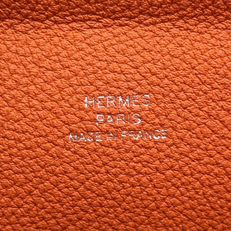 エルメス ショルダーバッグ ヴィドポッシュ オレンジ/シルバー金具 トゴ K刻印_7
