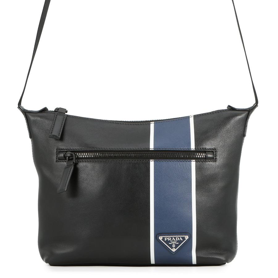 プラダ ショルダーバッグ トライアングルロゴ レザー 2VH078 PRADA 黒