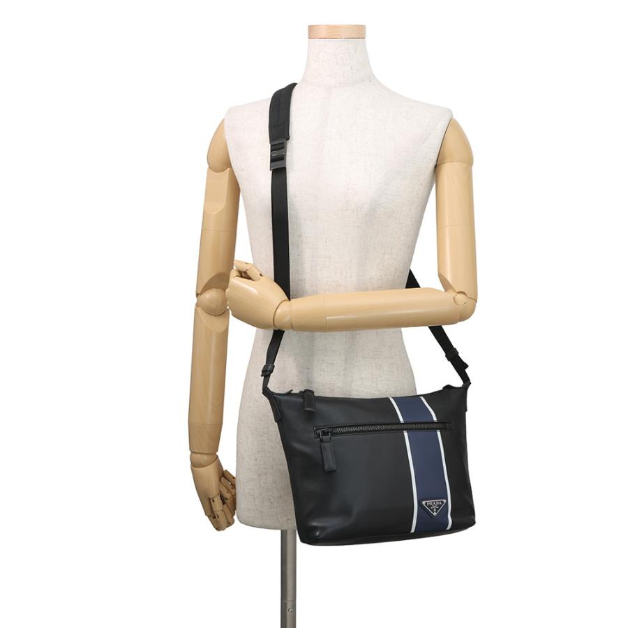 プラダ ショルダーバッグ トライアングルロゴ レザー 2VH078 PRADA 黒
