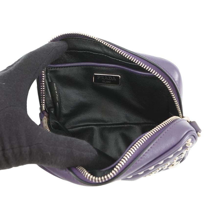 プラダ ショルダーバッグ カメラバッグ スタッズ レザー 1N1674 PRADA 【安心保証】