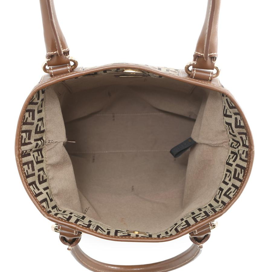 フェンディ トートバッグ ズッキーノ キャンバス レザー FENDI バッグ
